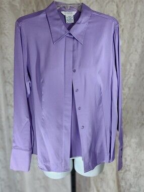 George Lavender Satin-Look Dress Shirt